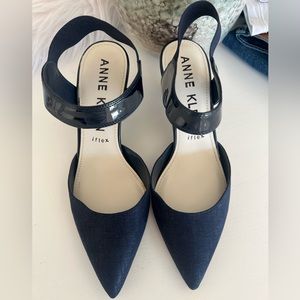 Anne Klein Ankle Strap Blue Shoes